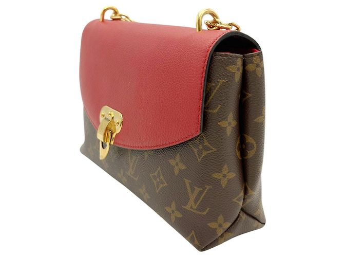 Borsa a Spalla Louis Vuitton Saint Placido Marrone Rosso Fuschia - vista 2