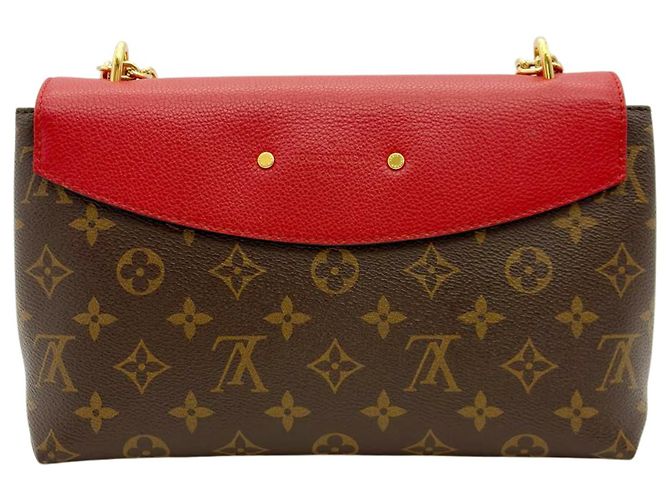 Borsa a Spalla Louis Vuitton Saint Placido Marrone Rosso Fuschia - vista 3