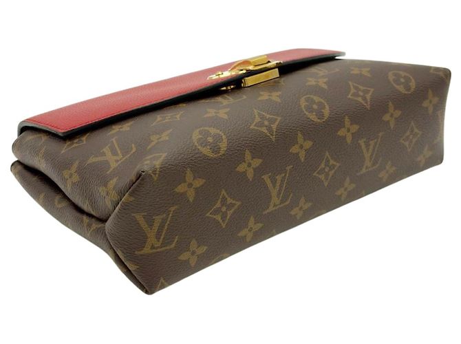 Borsa a Spalla Louis Vuitton Saint Placido Marrone Rosso Fuschia - vista 4