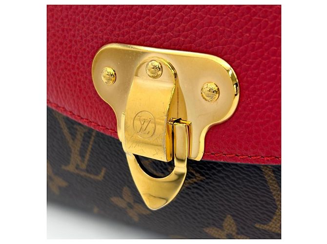 Borsa a Spalla Louis Vuitton Saint Placido Marrone Rosso Fuschia - vista 7