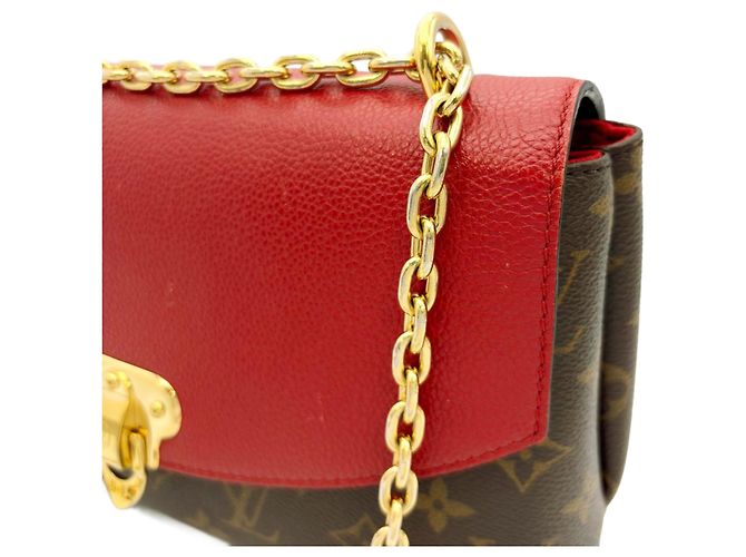 Borsa a Spalla Louis Vuitton Saint Placido Marrone Rosso Fuschia - vista 8
