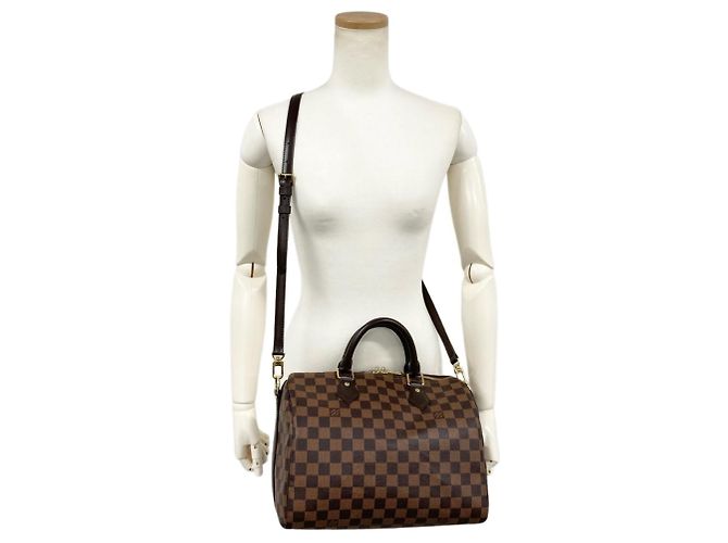 Bolso Louis Vuitton Speedy Bandoulière 30 Castaño - vista 12
