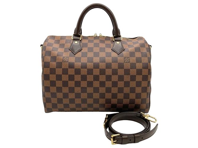 Bolso Louis Vuitton Speedy Bandoulière 30 Castaño - vista 13