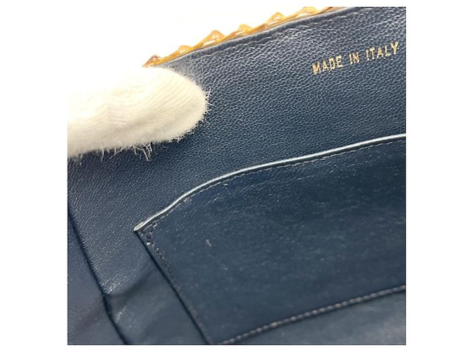 Borsa a tracolla in paglia e denim da donna Chanel Marrone Blu - vista 10