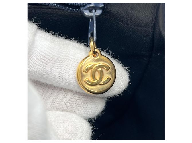 Borsa a tracolla in paglia e denim da donna Chanel Marrone Blu - vista 13