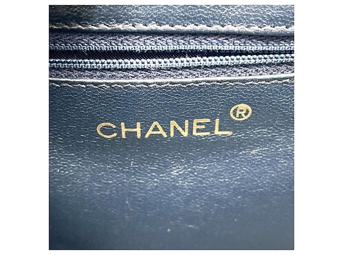 Borsa a tracolla in paglia e denim da donna Chanel Marrone Blu - vista 5