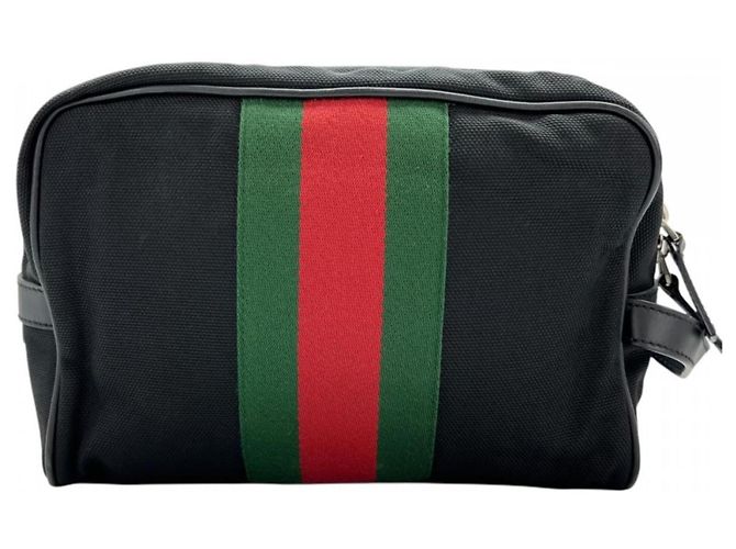 Gucci Clutch Bag aus schwarzem Nylon - Ansicht 2