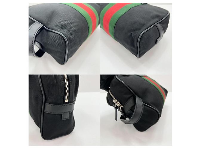 Gucci Clutch Bag aus schwarzem Nylon - Ansicht 6