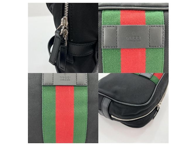 Gucci Clutch Bag aus schwarzem Nylon - Ansicht 7
