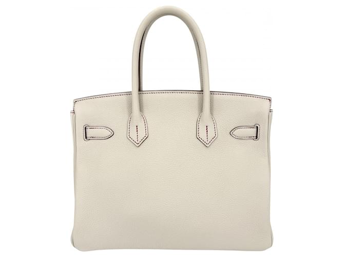 Hermès Borsa Hermes Birkin 30 Rosa Bianco - vista 2