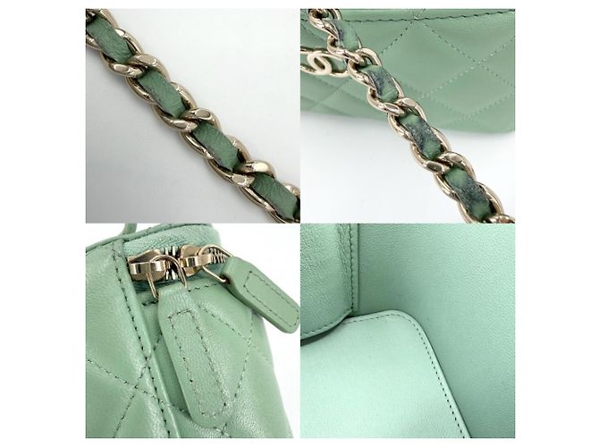 Vanity Beauty Case Matelassé da Donna Chanel Verde - vista 10