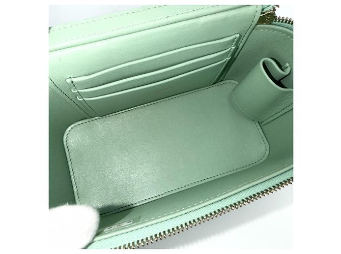 Vanity Beauty Case Matelassé da Donna Chanel Verde - vista 4
