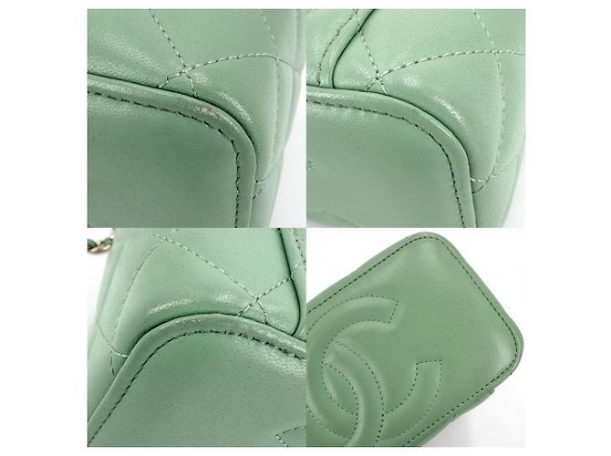 Vanity Beauty Case Matelassé da Donna Chanel Verde - vista 7