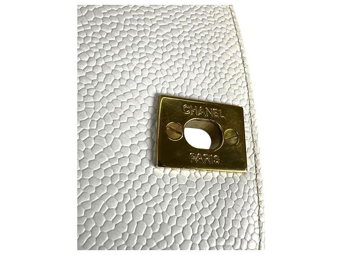 Borsa a tracolla con catena Chanel Diana 25 Bianco - vista 13
