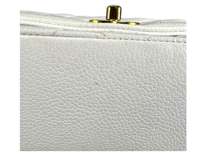 Borsa a tracolla con catena Chanel Diana 25 Bianco - vista 20