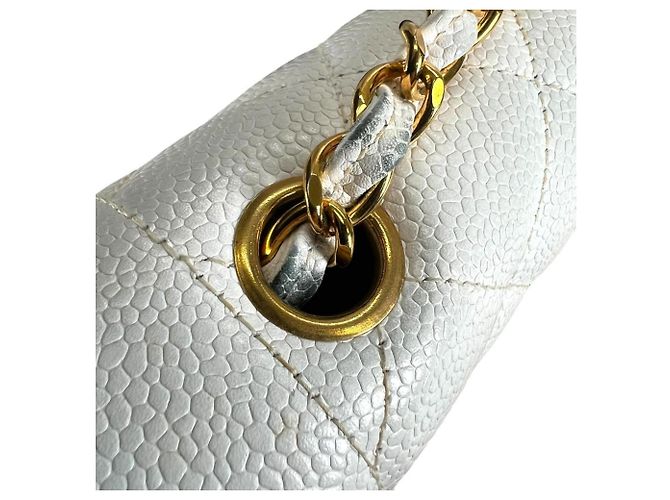 Borsa a tracolla con catena Chanel Diana 25 Bianco - vista 24