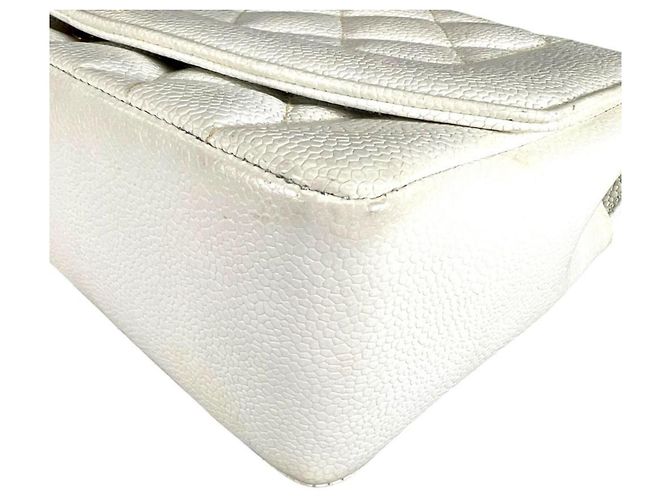 Borsa a tracolla con catena Chanel Diana 25 Bianco - vista 8