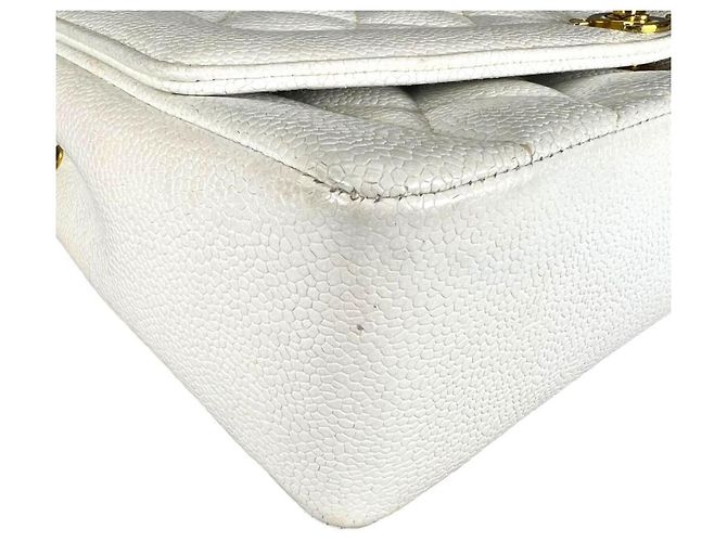 Borsa a tracolla con catena Chanel Diana 25 Bianco - vista 9