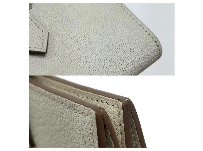 Hermès Hermes Ivory Leather Card Case Cream - view 7