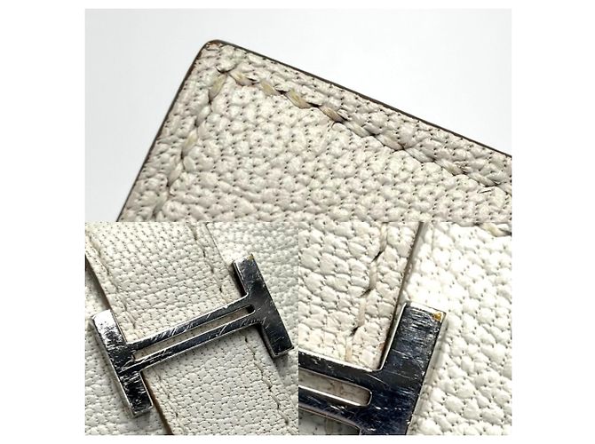 Hermès Hermes Ivory Leather Card Case Cream - view 8