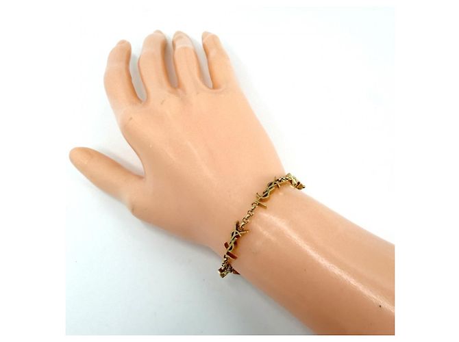 Cassandra Bracciale con charm dorato Saint Laurent D'oro - vista 2