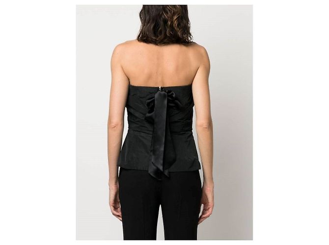 Chloé Bolso de hombro Chanel Y2K de algodón matelassé negro con cierre Mademoiselle - vista 4