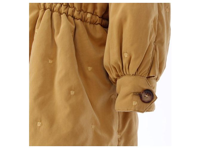 Hermès Falda a la rodilla Chanel de los 90 en mezcla de lana bouclé beige y gris Amarillo - vista 4