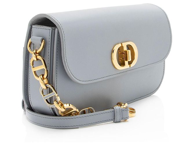 Piccola borsa a tracolla 30 Montaigne Avenue in pelle di vitello Dior Grigio - vista 2