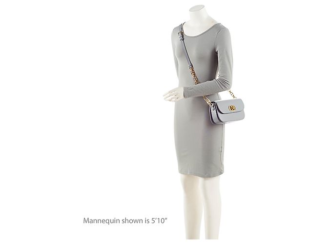 Piccola borsa a tracolla 30 Montaigne Avenue in pelle di vitello Dior Grigio - vista 5