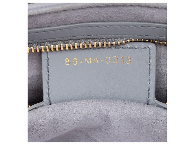 Piccola borsa a tracolla 30 Montaigne Avenue in pelle di vitello Dior Grigio - vista 6