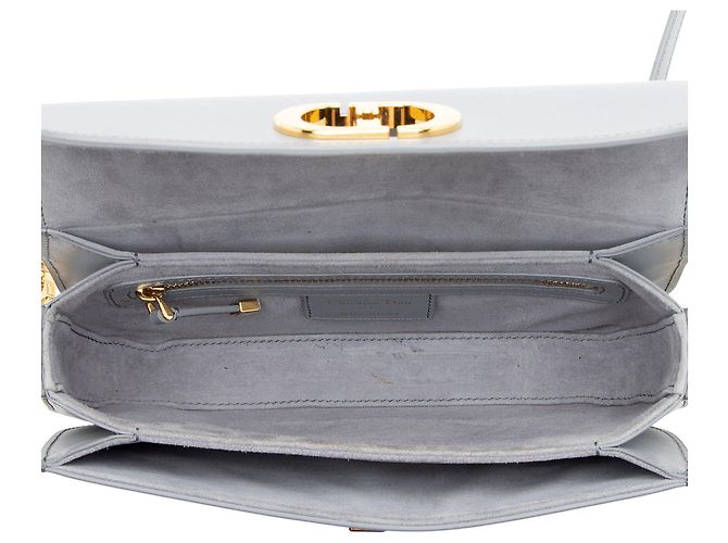 Piccola borsa a tracolla 30 Montaigne Avenue in pelle di vitello Dior Grigio - vista 7