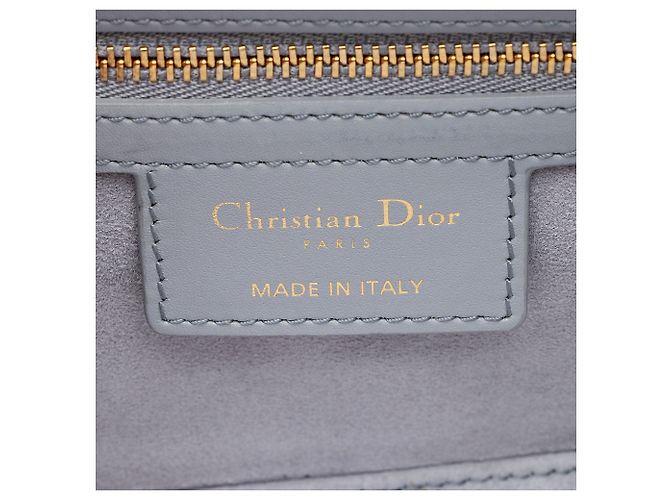 Piccola borsa a tracolla 30 Montaigne Avenue in pelle di vitello Dior Grigio - vista 8