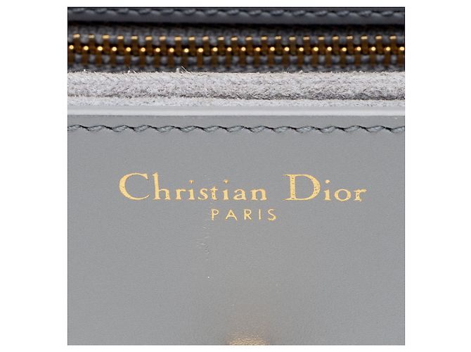 Piccola borsa a tracolla 30 Montaigne Avenue in pelle di vitello Dior Grigio - vista 9