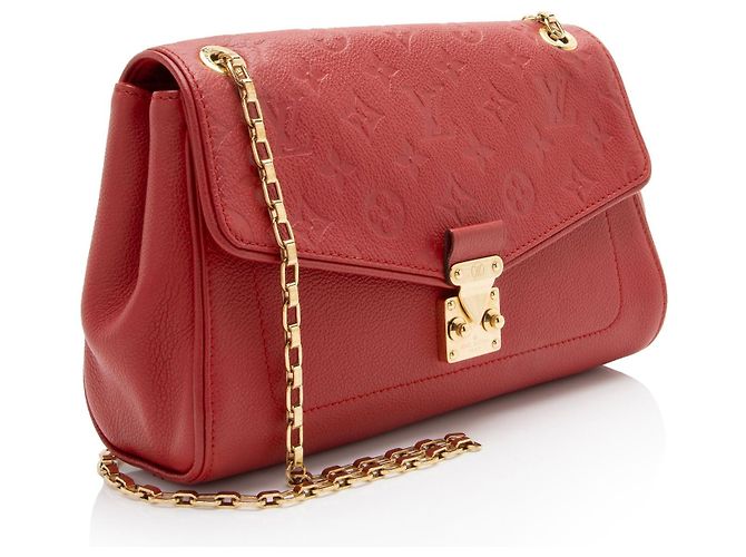 Borsa a Spalla Louis Vuitton Monogram Empreinte Saint Germain PM Rosso - vista 2
