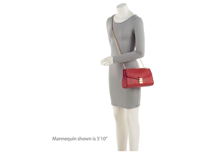 Borsa a Spalla Louis Vuitton Monogram Empreinte Saint Germain PM Rosso - vista 5