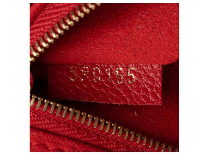 Borsa a Spalla Louis Vuitton Monogram Empreinte Saint Germain PM Rosso - vista 6