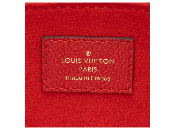 Borsa a Spalla Louis Vuitton Monogram Empreinte Saint Germain PM Rosso - vista 8