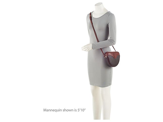 Borsa Crossbody in Tela Monogramma e Pelle di Vitello Saint Laurent Marrone - vista 5