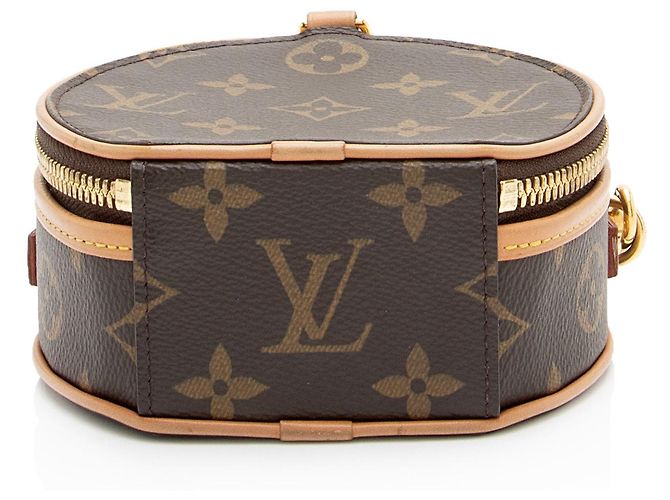 Borsa a tracolla Louis Vuitton Monogram Canvas Boite Chapeau Mini Marrone - vista 4