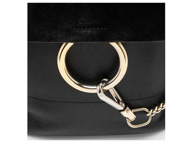 Chloé Chloe Mini Faye Rucksack aus Kalbsleder Schwarz - Ansicht 10