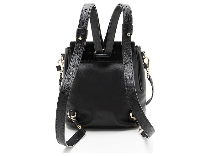Chloé Chloe Mini Faye Rucksack aus Kalbsleder Schwarz - Ansicht 3