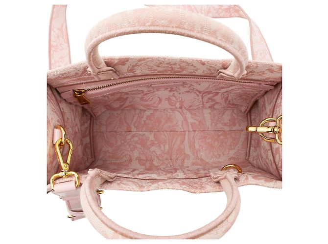 Piccola borsa tote Athena in canvas Logo Versace Rosa - vista 6