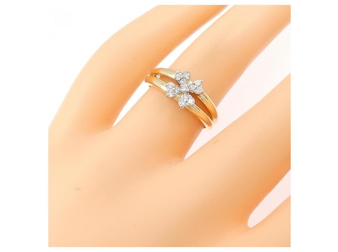 Autre Marque Anello Vendome Au750 Flower Diamond D'oro - vista 5