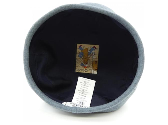 Hermès Hermes Cuir de Selle Parisienne Patchwork Cashmere Cap Braun - Ansicht 5