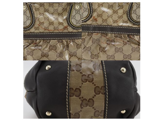 Borsa Tote Gucci GG Crystal Marrone - vista 10