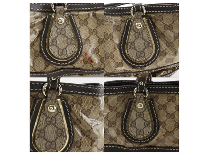 Borsa Tote Gucci GG Crystal Marrone - vista 11