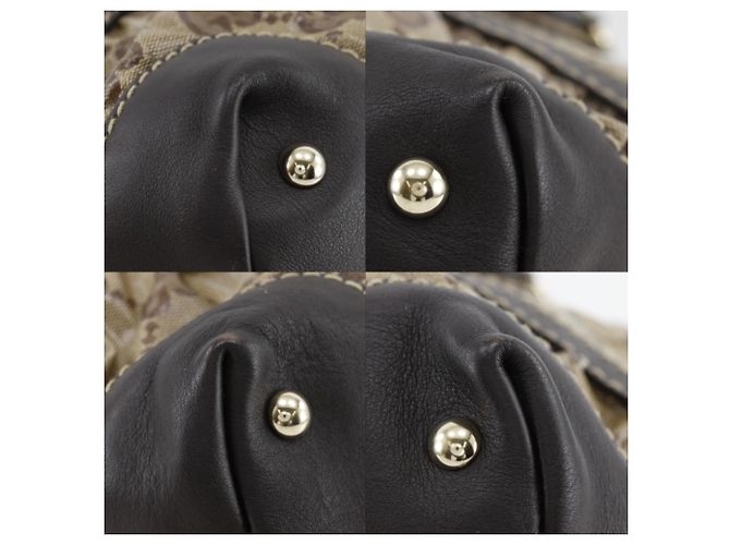 Borsa Tote Gucci GG Crystal Marrone - vista 4