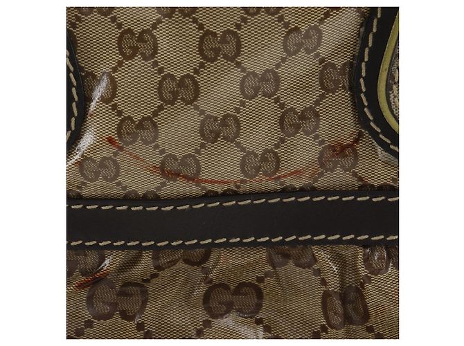 Borsa Tote Gucci GG Crystal Marrone - vista 8