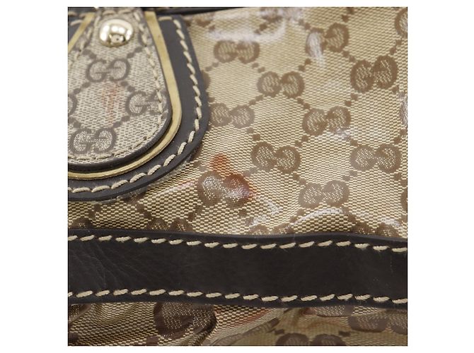 Borsa Tote Gucci GG Crystal Marrone - vista 9