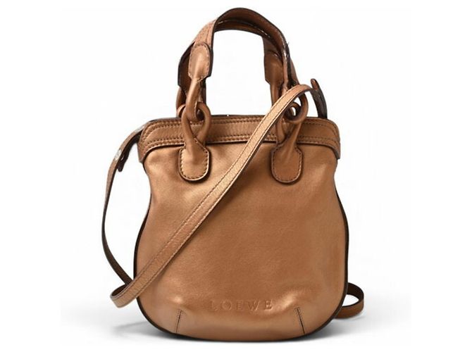 Borsa Loewe Fiesta in pelle bronzo - vista 2